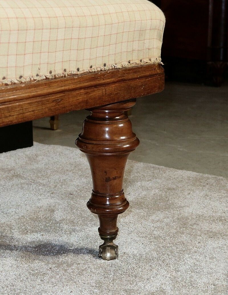 photo furniture Long Meridian In Solid Mahogany, Victorian Period, England, 19th