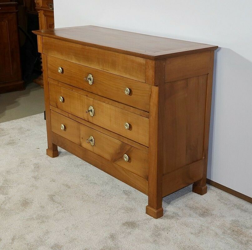 Small Chest Of Drawers In Solid Cherry, Directoire Taste, 19th photo for sale