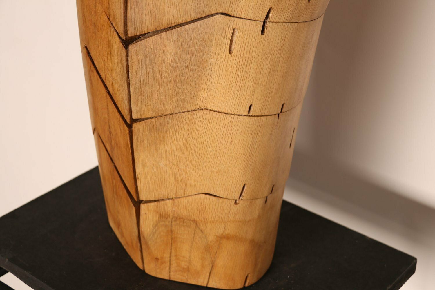 Handcrafted Wooden Sculpture ' Torse Torreador ' In Oak  By Artist Claudio Di Placido  France photo vintage