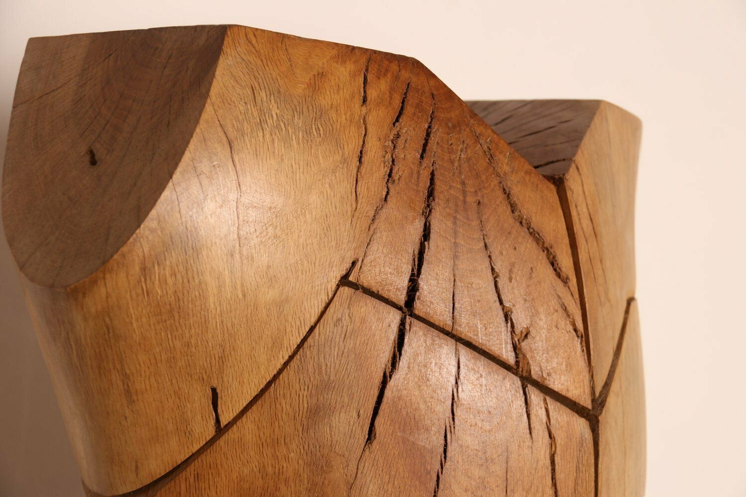 photo for sale Handcrafted Wooden Sculpture ' Torse Torreador ' In Oak  By Artist Claudio Di Placido  France