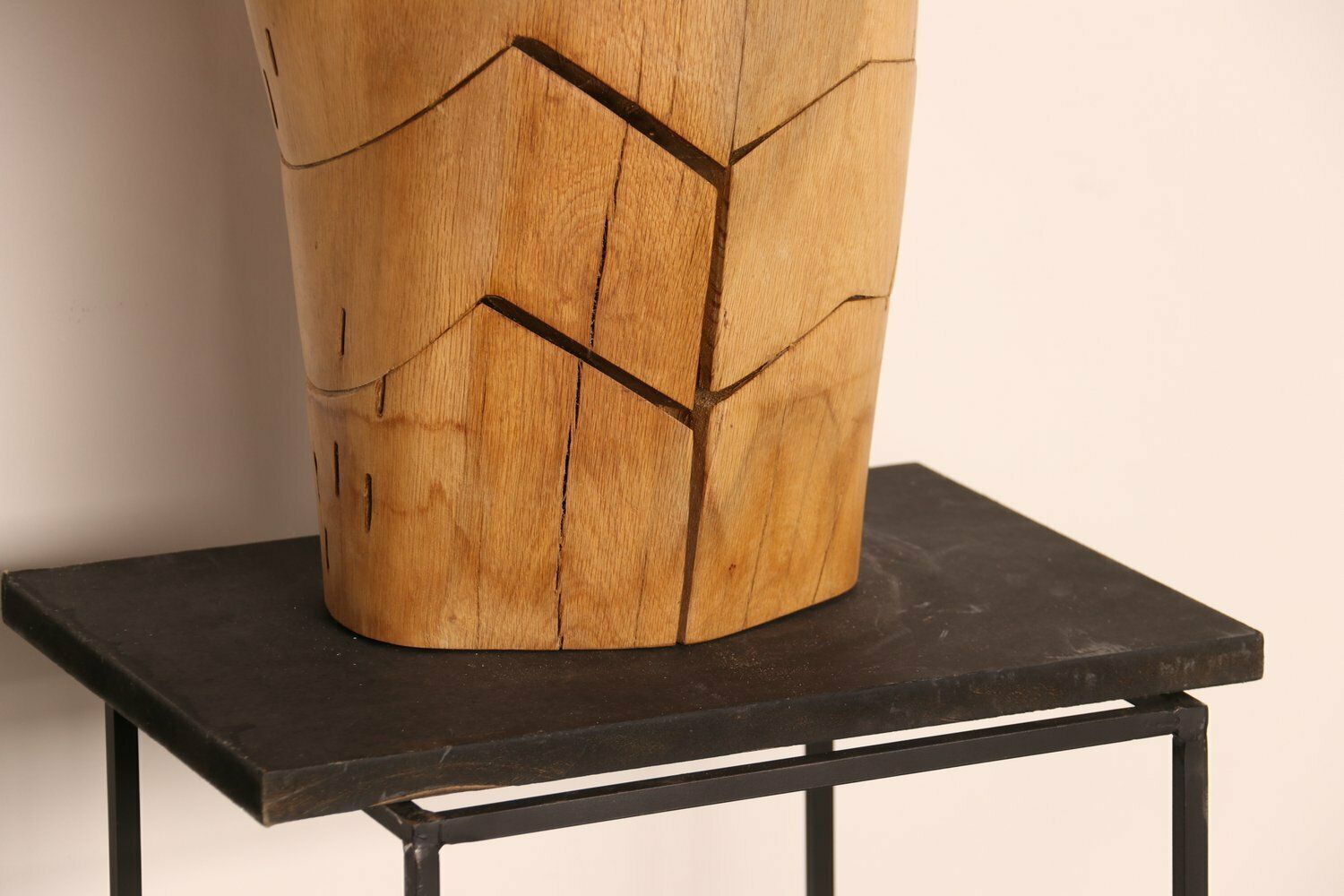 3844.0 Handcrafted Wooden Sculpture ' Torse Torreador ' In Oak  By Artist Claudio Di Placido  France photo