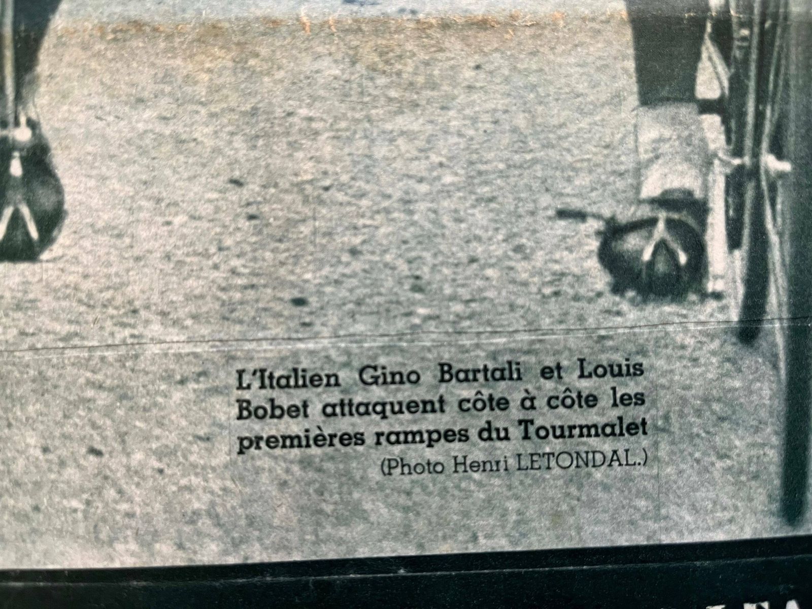 Gino Bartali / Louison Bobet Vintage Tour De France Cycling Print 1948 photo furniture