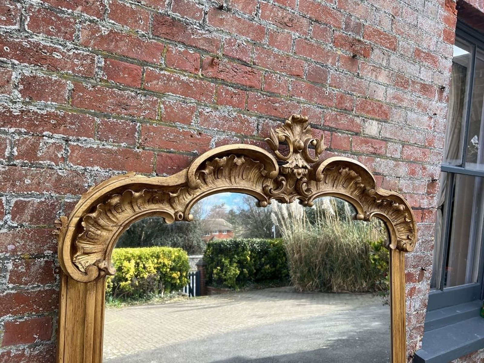 A Stunning Large Antique English 19th C Gilt Overmantle Mirror. photo 2995.0