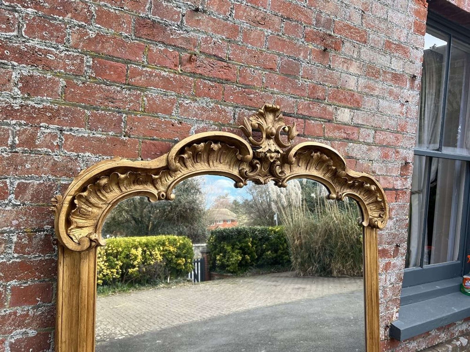 A Stunning Large Antique English 19th C Gilt Overmantle Mirror. photo buy