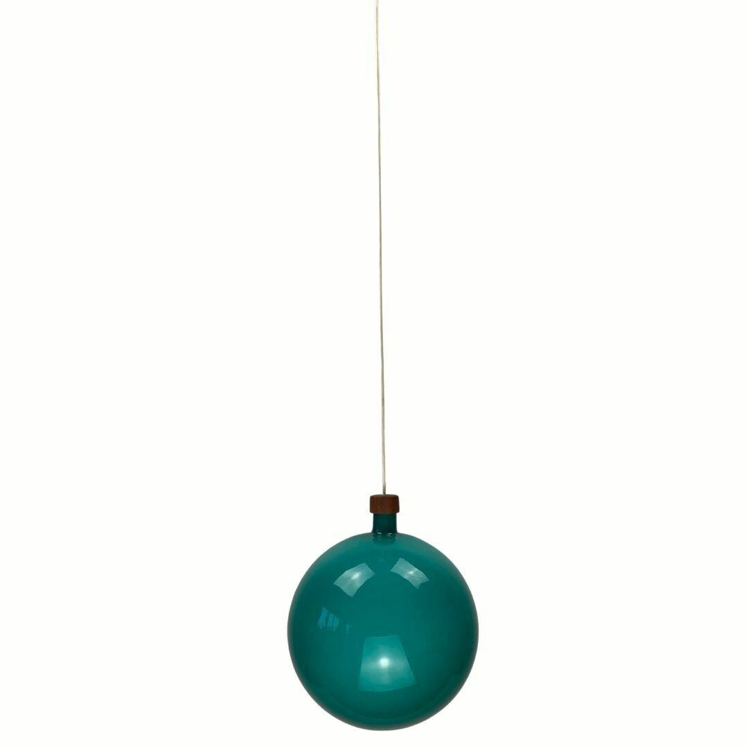 5519.28 Cascade Glass And Teak Lamp By Uno & östen Kristiansson For Luxus, Sweden 1960s photo