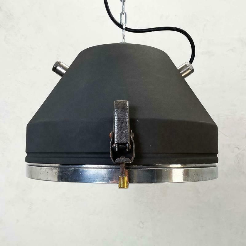 20th Century Black Industrial Iron Ceiling Light By Veb photo furniture