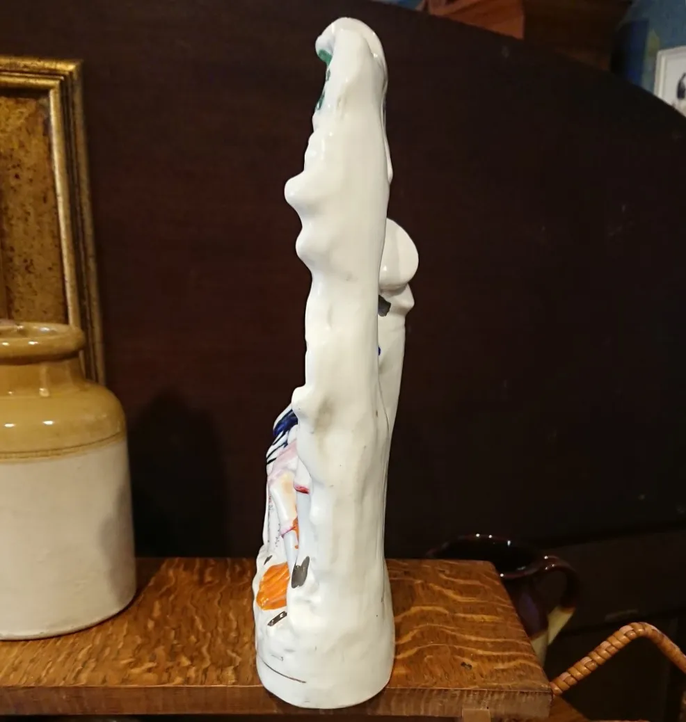 Staffordshire Flat Back Figurine Of A Couple Under A Bower Of Vines photo Home Decor