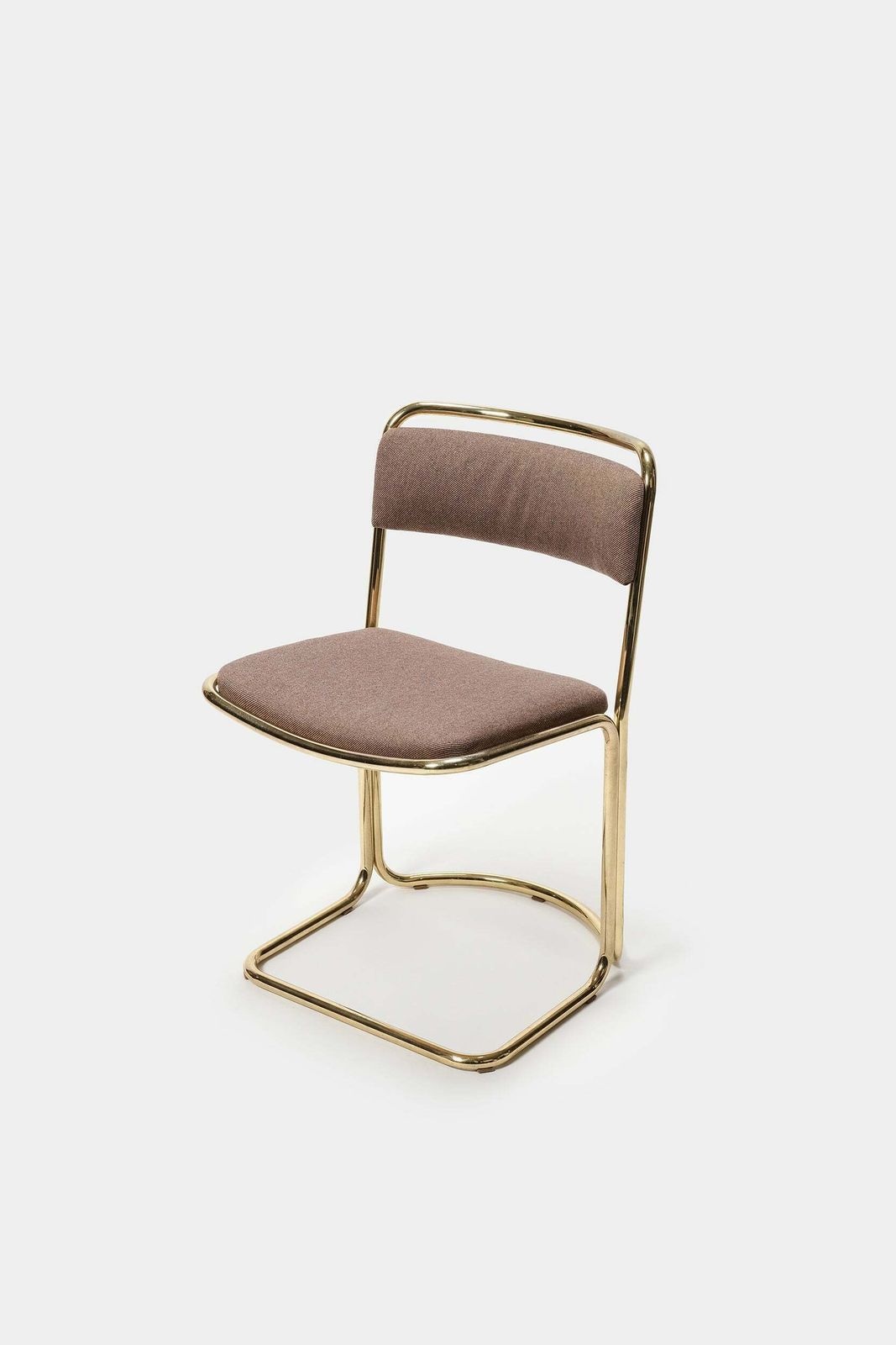 Chair With Brass Frame, Italy, 70s photo for sale