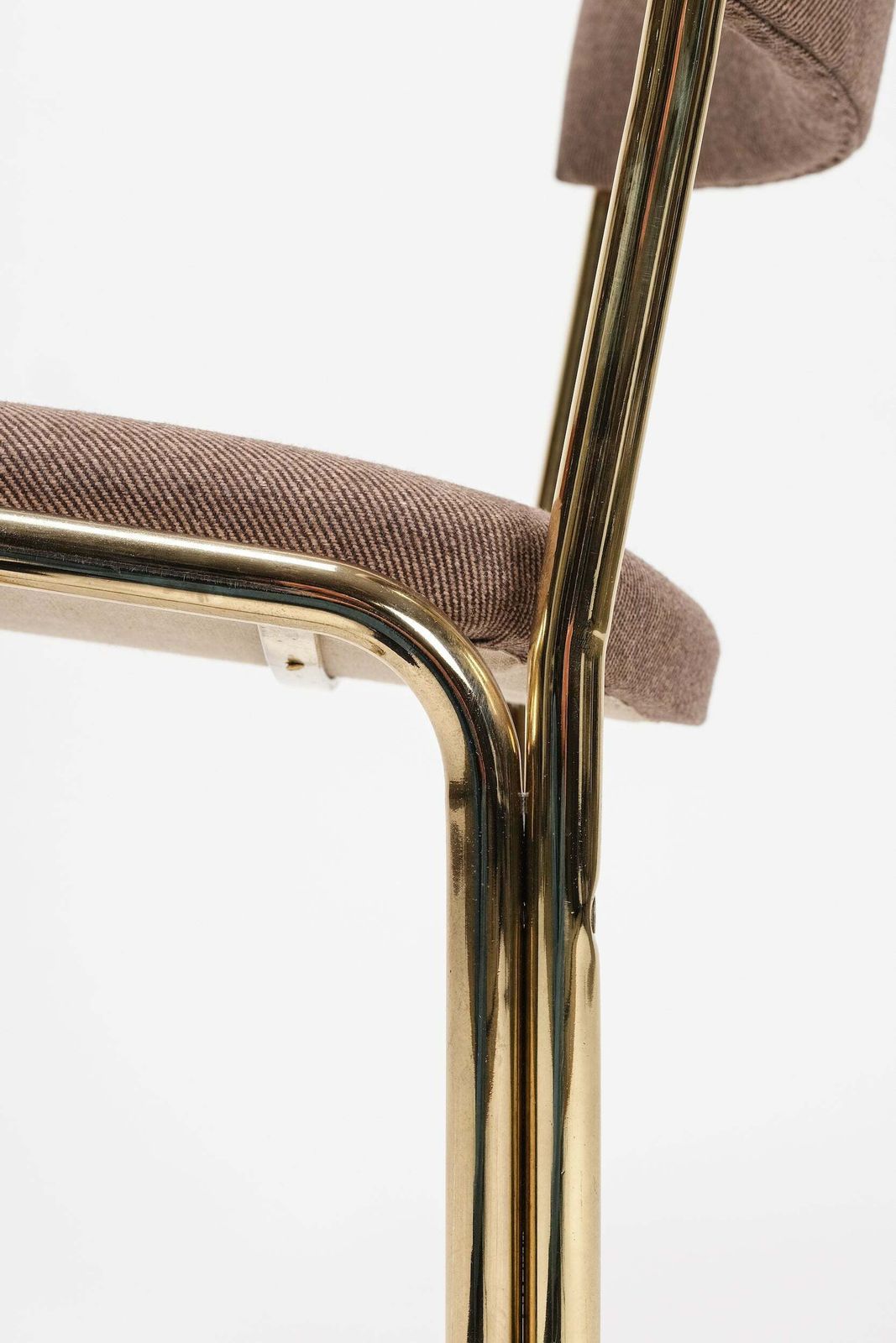 Furniture Chair With Brass Frame, Italy, 70s photo