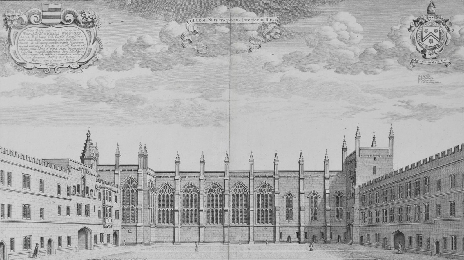 David Loggan (1634 – 1692) New College, Oxford (1705) photo furniture