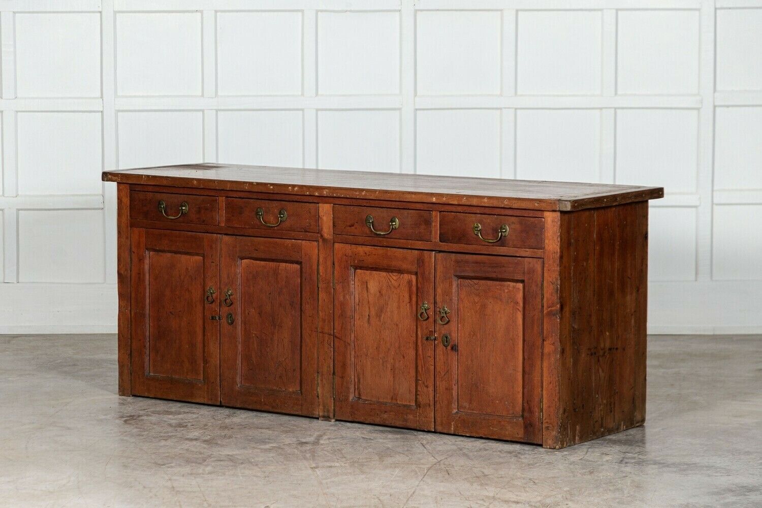 Large 19thc Provincial English Pine Dresser Base photo vinterior