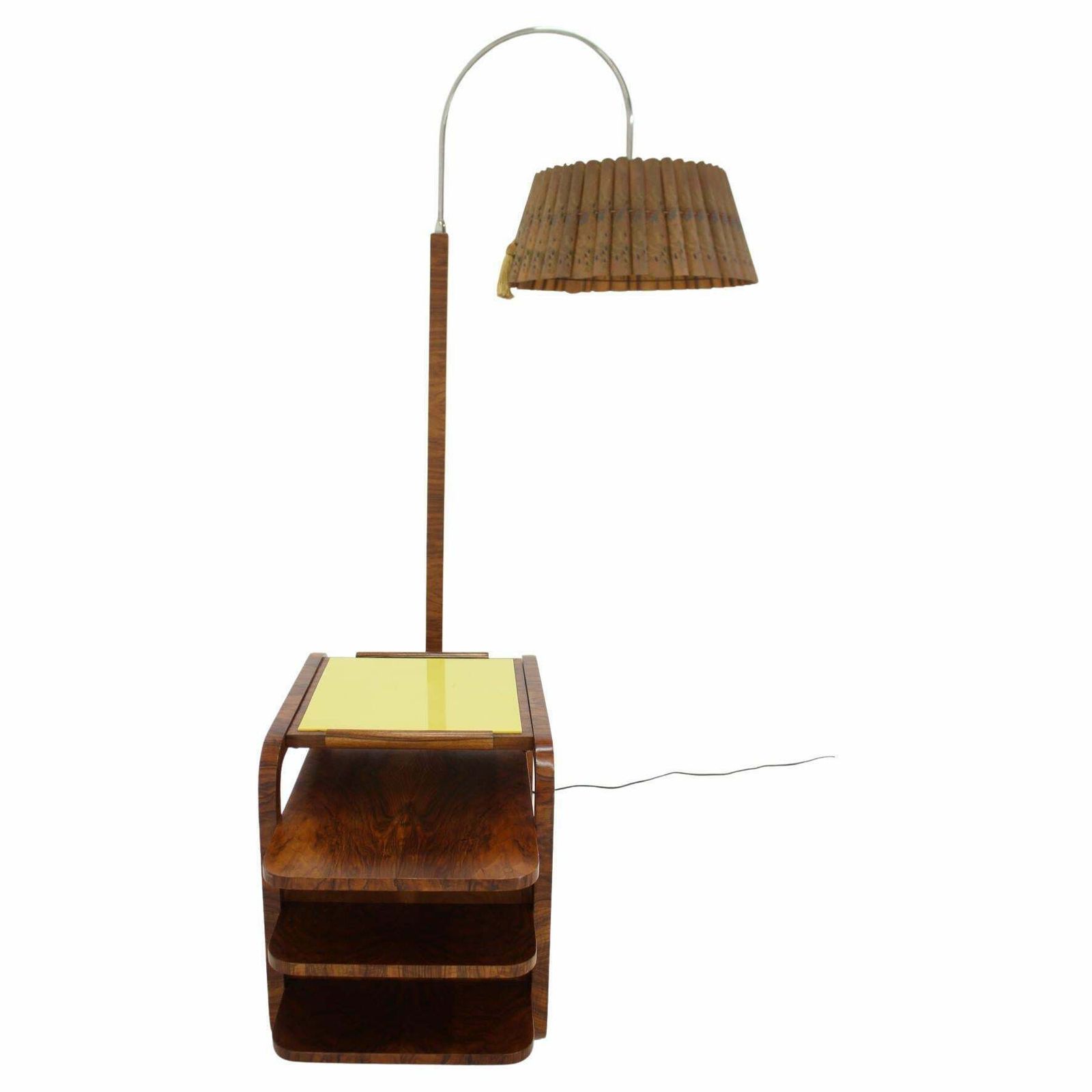 1930s Restored Large Art Deco Floor Lamp,Czechoslovakia