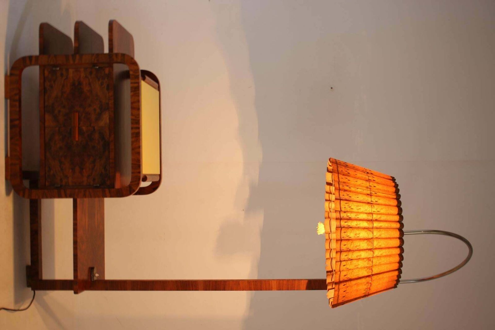3838.0 1930s Restored Large Art Deco Floor Lamp,Czechoslovakia photo
