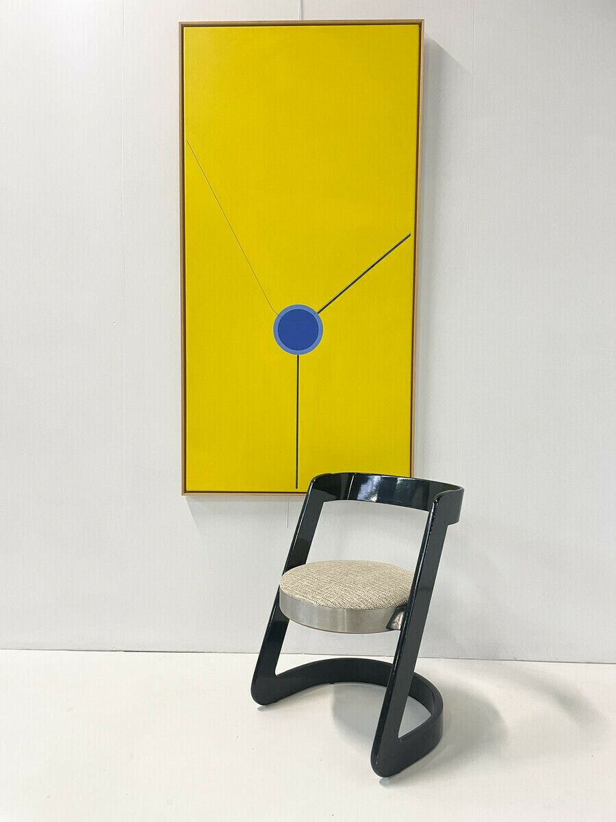Mid Century Modern Abstract Painting By Leopold Leclerq photo furniture