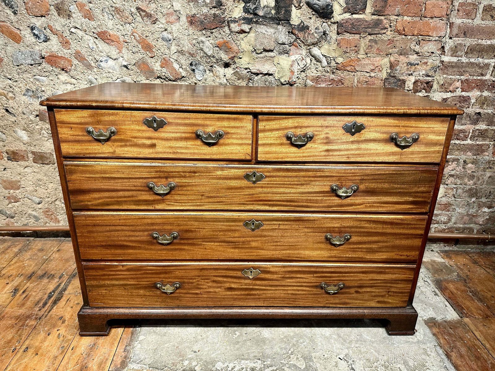 Rare Early Exceptional Antique Yorkshire Chippendale Georgian Cuban Mahogany Country House Chest Circa 1750 photo 1950.0