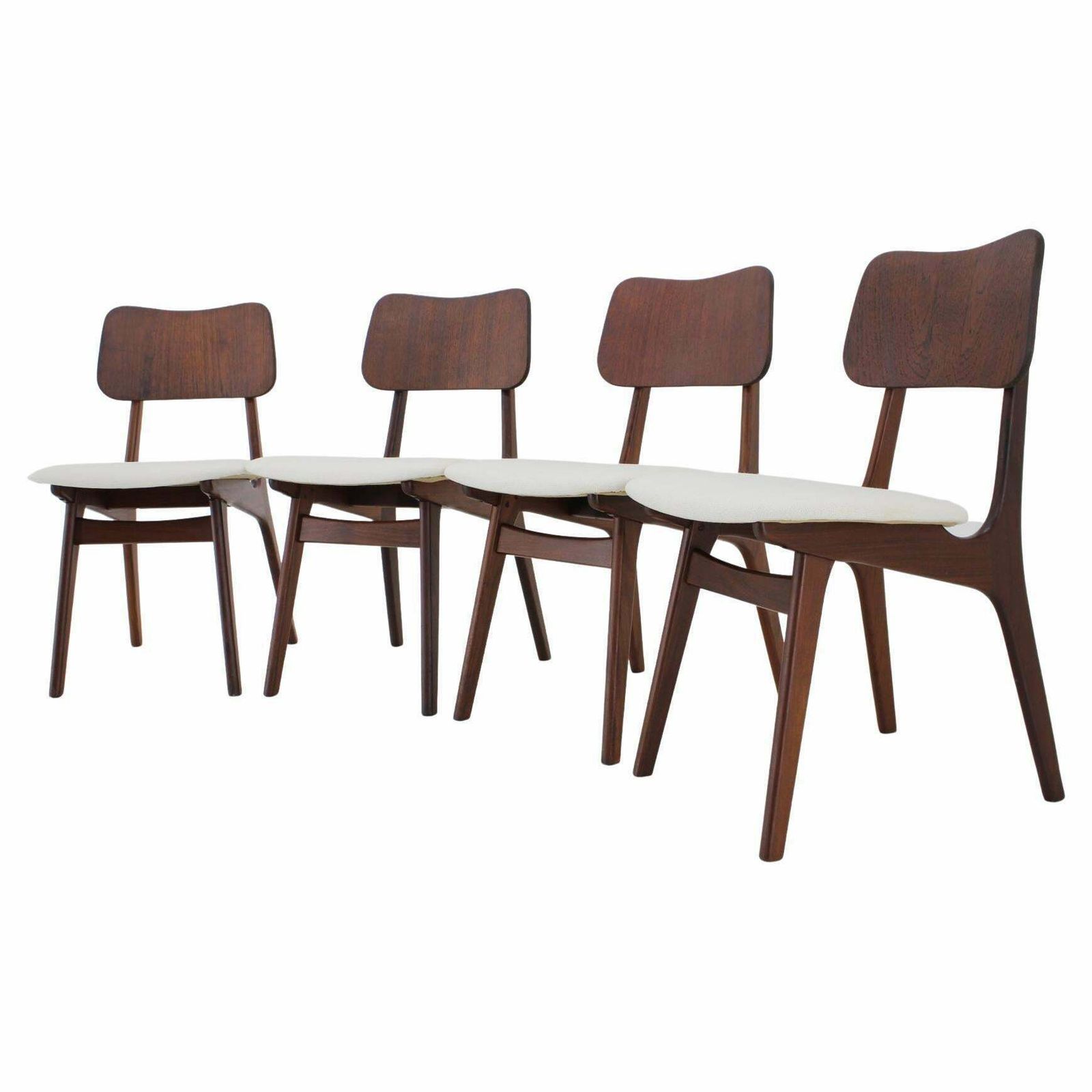 1960s Ib Kofod Larsen Set Of 4 Teak Dining Chairs Model 74, Denmark