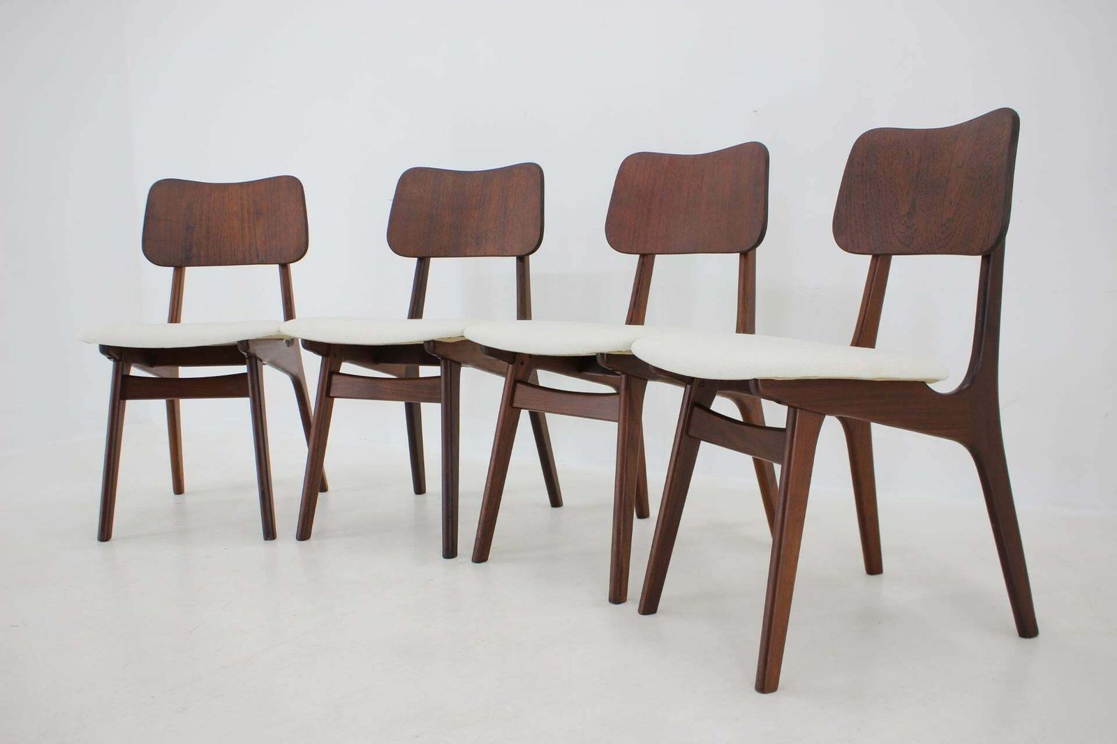 1960s Ib Kofod Larsen Set Of 4 Teak Dining Chairs Model 74, Denmark photo furniture