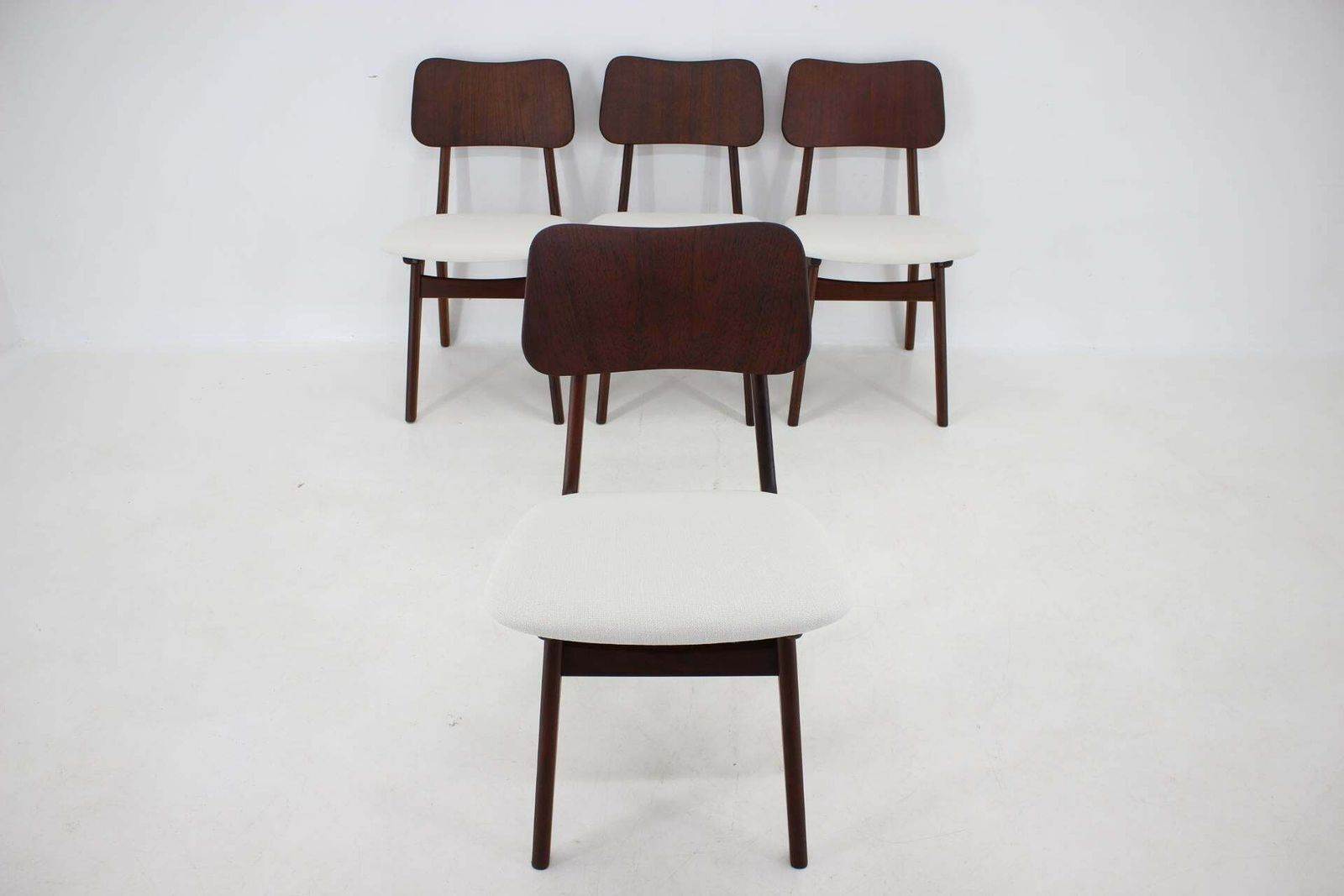 1960s Ib Kofod Larsen Set Of 4 Teak Dining Chairs Model 74, Denmark photo vinterior