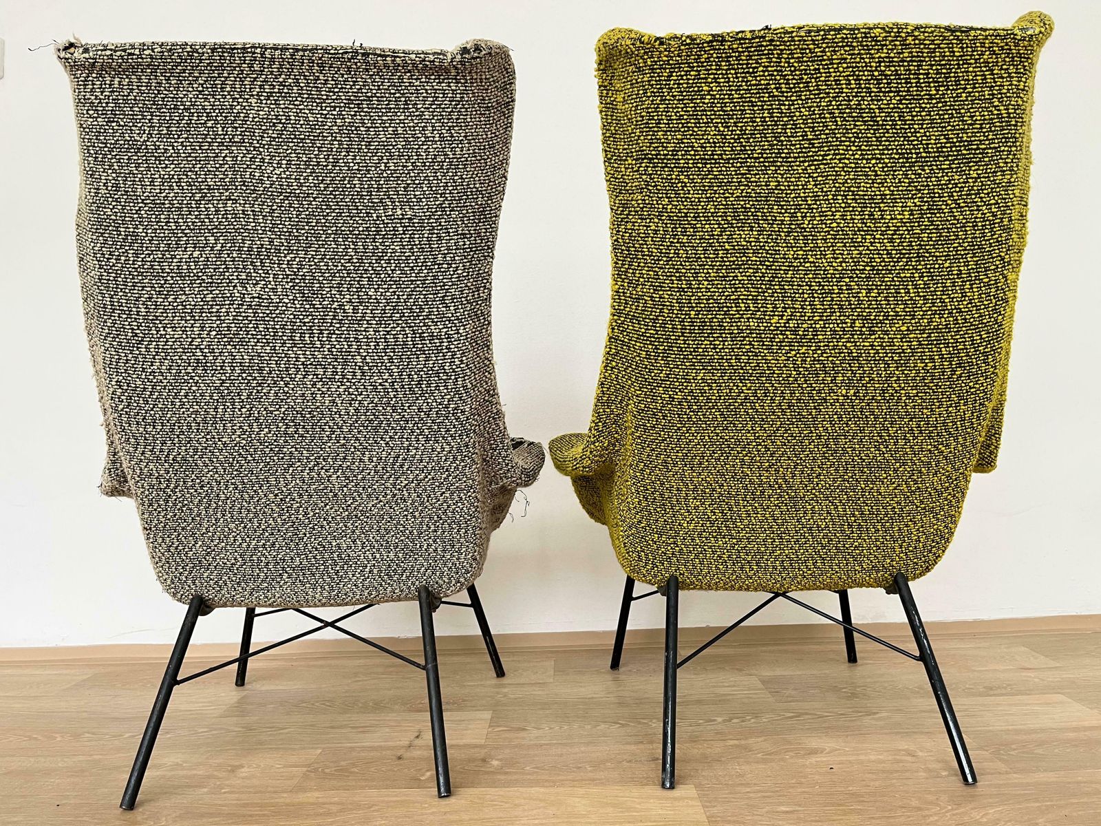 Pair Of Design Fibreglass Wing Chairs By Miroslav Navratil, 1970s photo 1970.0
