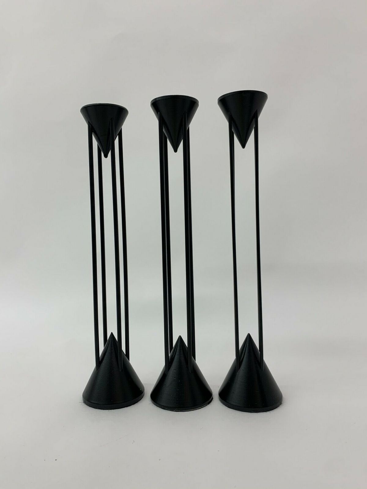 Set Of 3 Post Modern Memphis Candle Sticks By Markus Borgens , 1980’s photo furniture