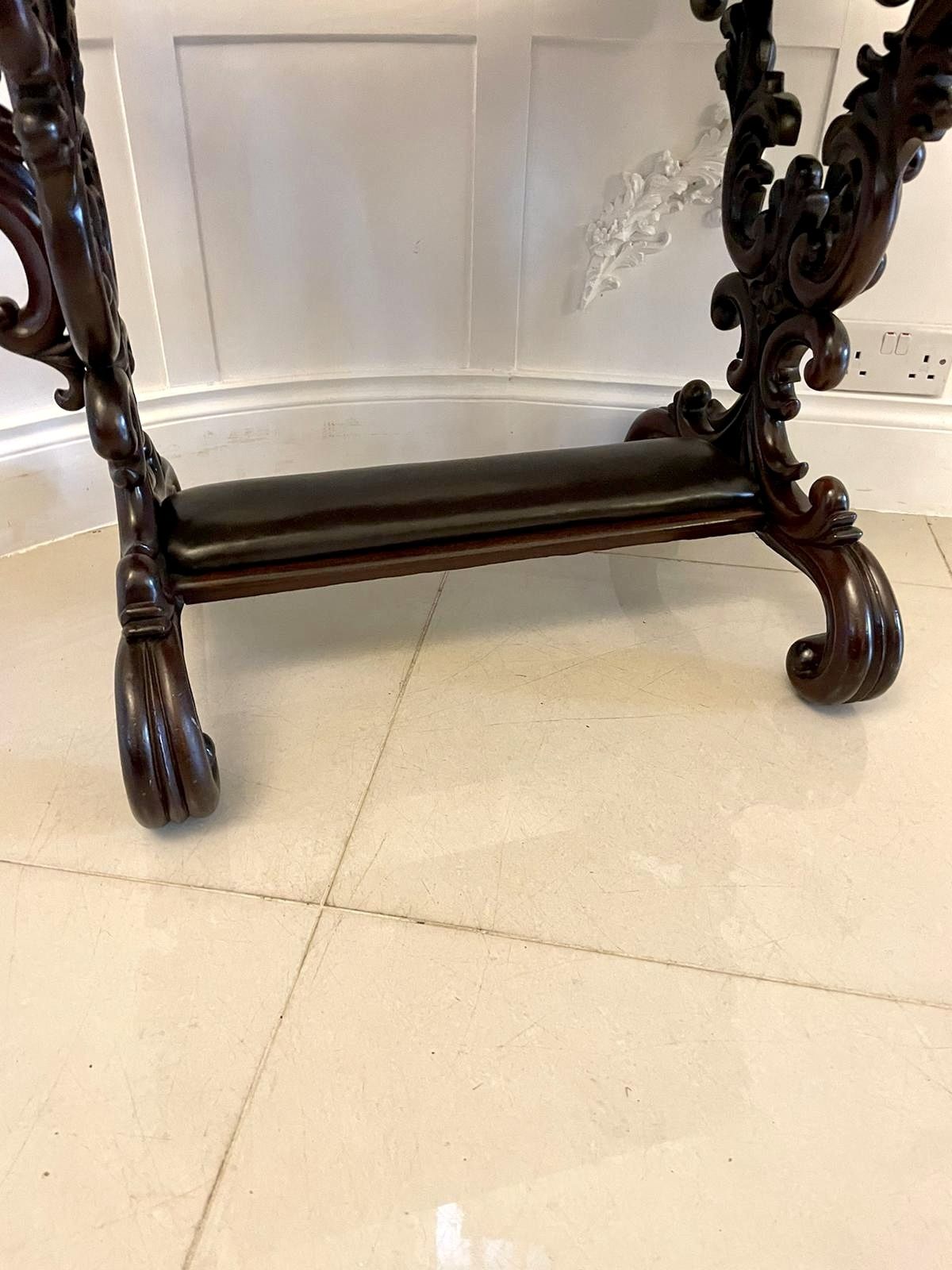 photo furniture Outstanding Quality 19th Century Antique Carved Mahogany Freestanding Side Table