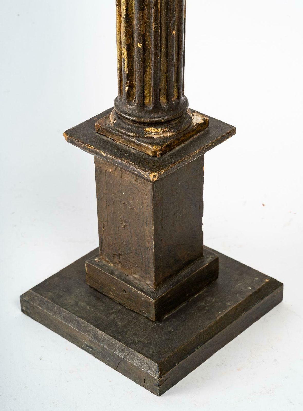 Carved And Gilded Wood Candle Stick, 19th Century photo furniture