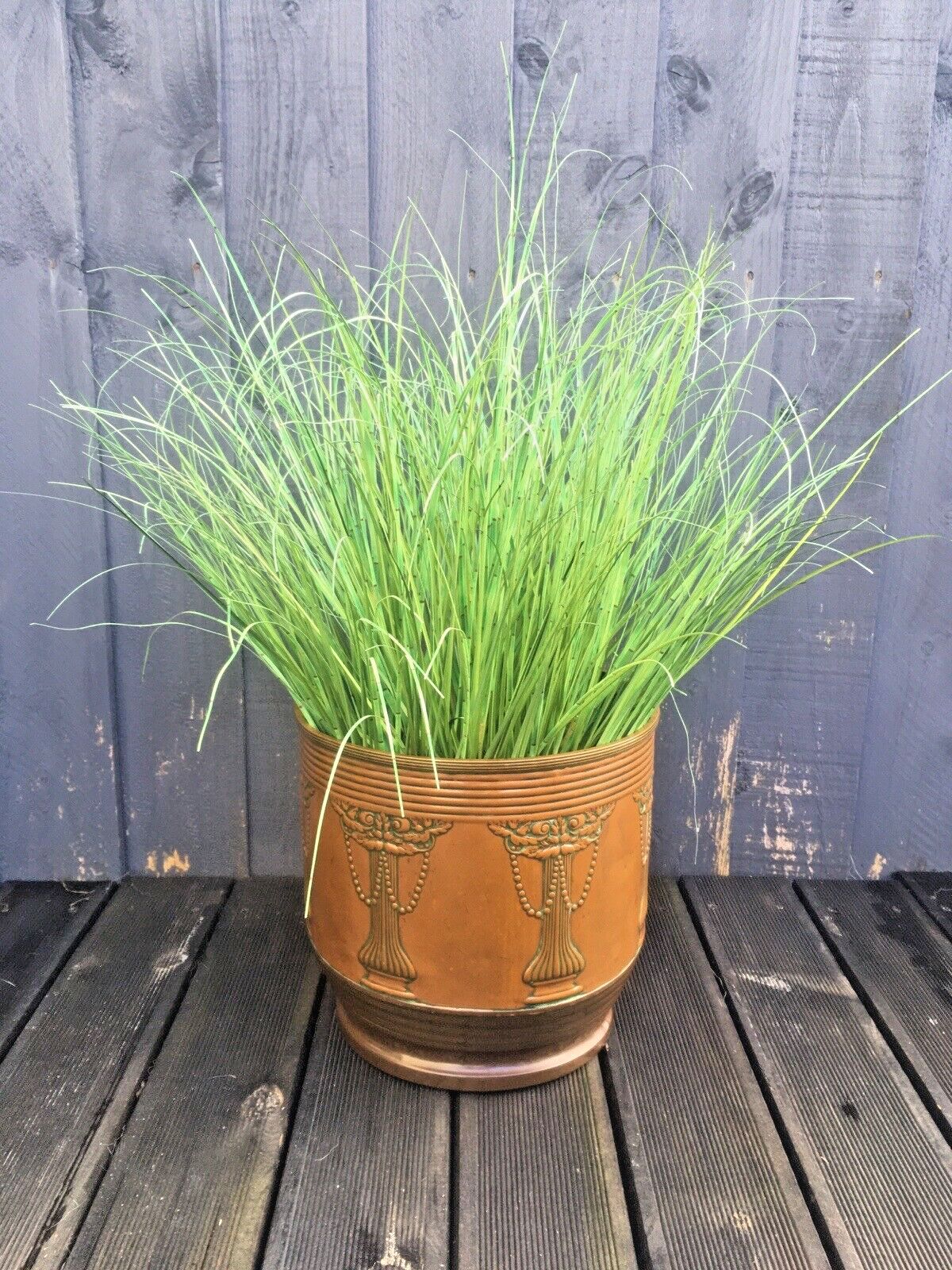 Art Nouveau Beldray Regency Swag Rose Copper Planter Flower Plant Pot Jardiniere photo for sale