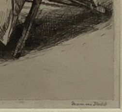 Francis Dodd Ra, Rws (1874 1949), Drypoint Etching, Study Of An Elderly Lady At Rest In A Folding Chair, Signed Lower Right, photo for sale
