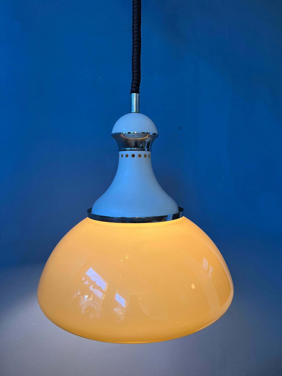 Vintage Stilux Milano Beige Pendant Lamp photo furniture