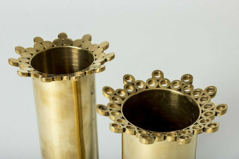 Brass Vase By Pierre Forssell, 1970s photo vintage