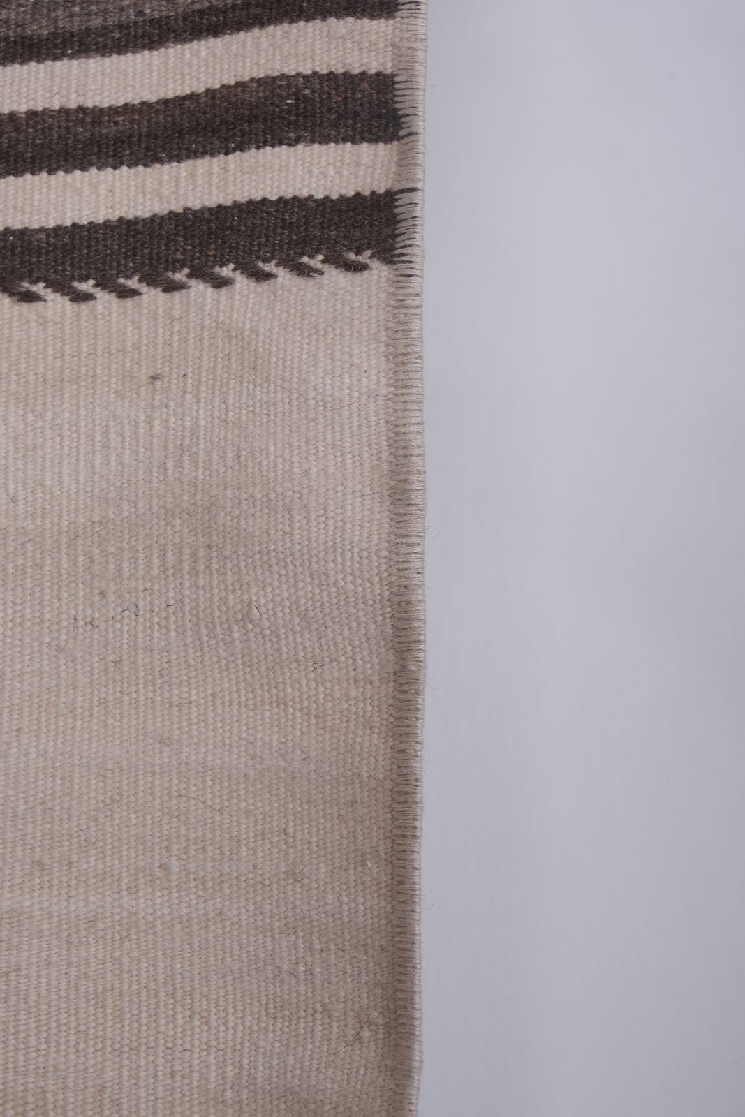 Made Of Natural Undyed Wool Early 20th Century Stair Kilim Runner photo vinterior