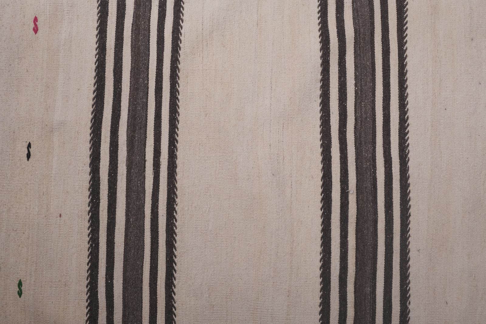 Textiles Made Of Natural Undyed Wool Early 20th Century Stair Kilim Runner photo
