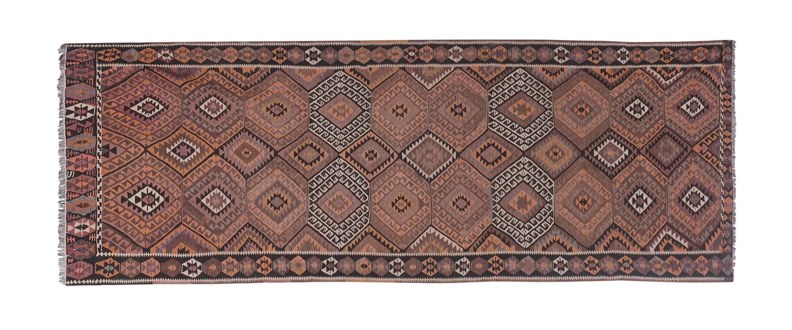 Vintage Pastel Turkish Kars Kilim Rug 4'4'' X 11'10' photo furniture
