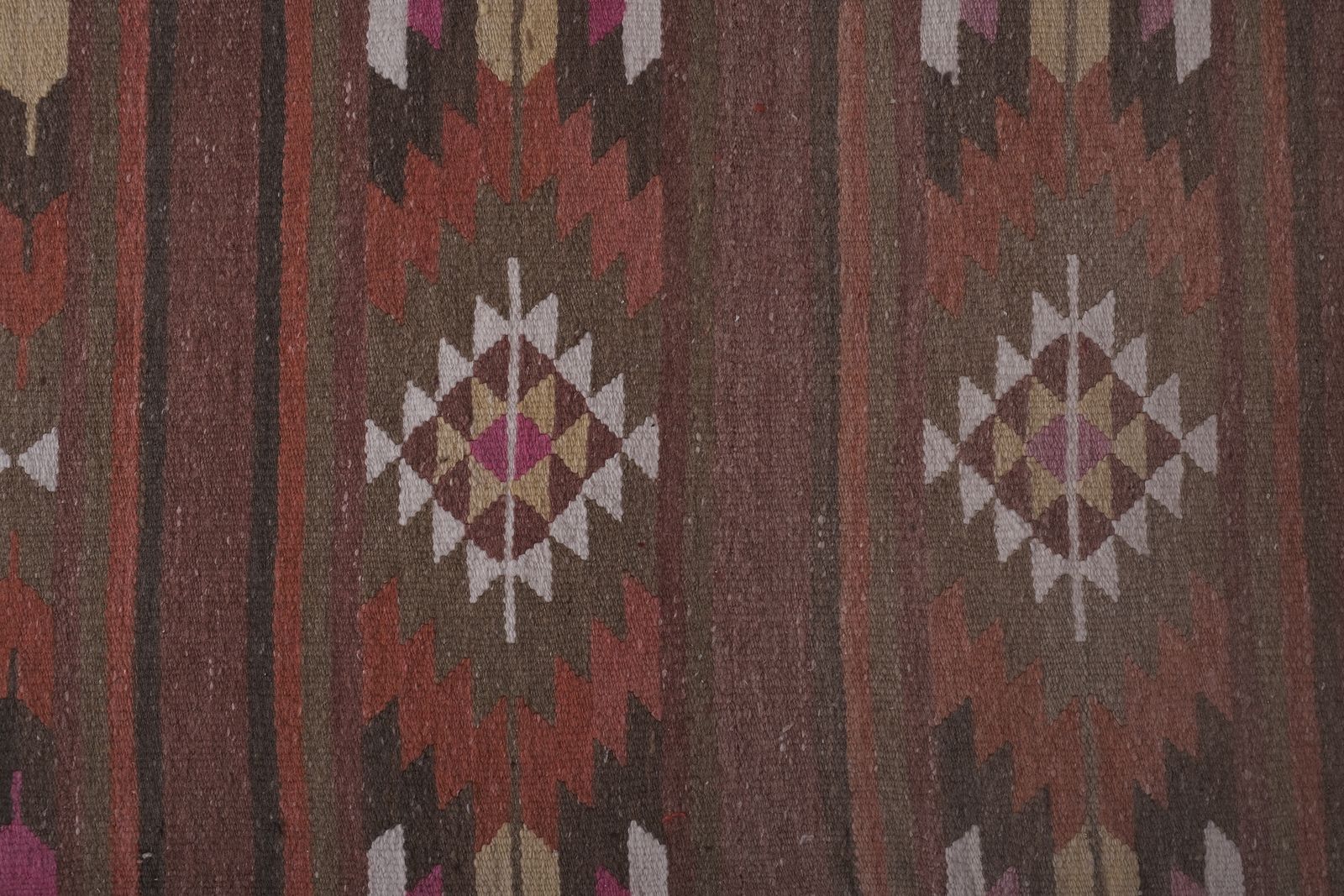 1400.0 1970s Turkish Oushak Long Kilim Runner Rug   Stair Kilim photo