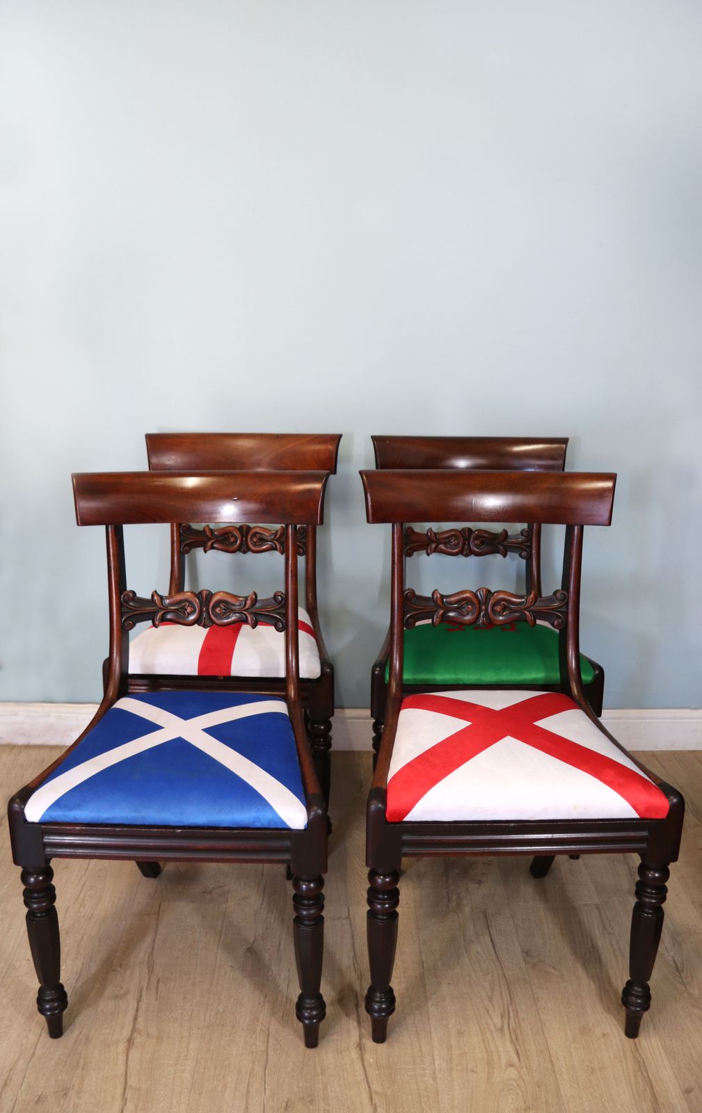 A Lovely Set Of Four Victorian Mahogany Bar Back Dining Chairs. photo Furniture
