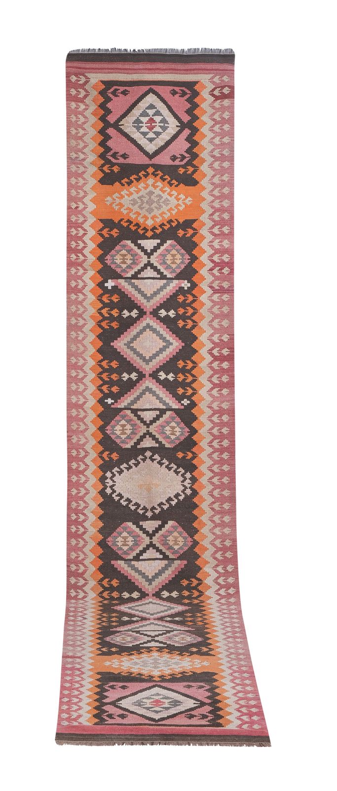 Vintage Turkish Kilim Runner   Stair Kilim 3'3'' X 15'