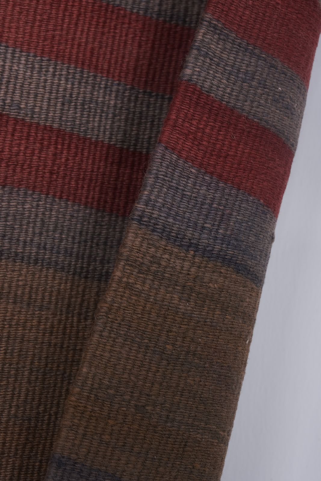 Vintage Striped Gray Wool Kilim   Stair Tread photo buy