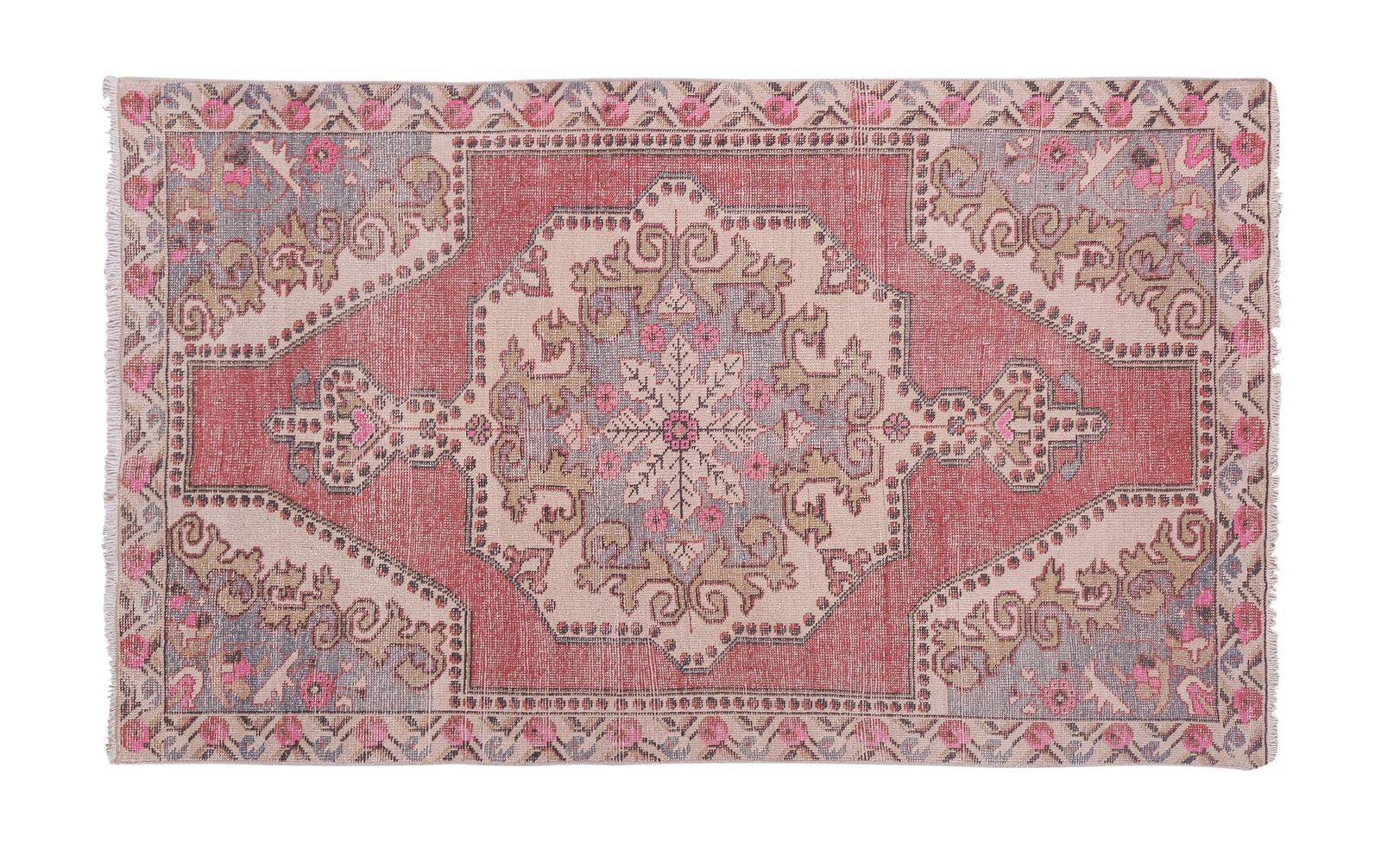 1970s Handmade Turkish Oushak Wool Rug 4'4'' X 7'1'' photo furniture