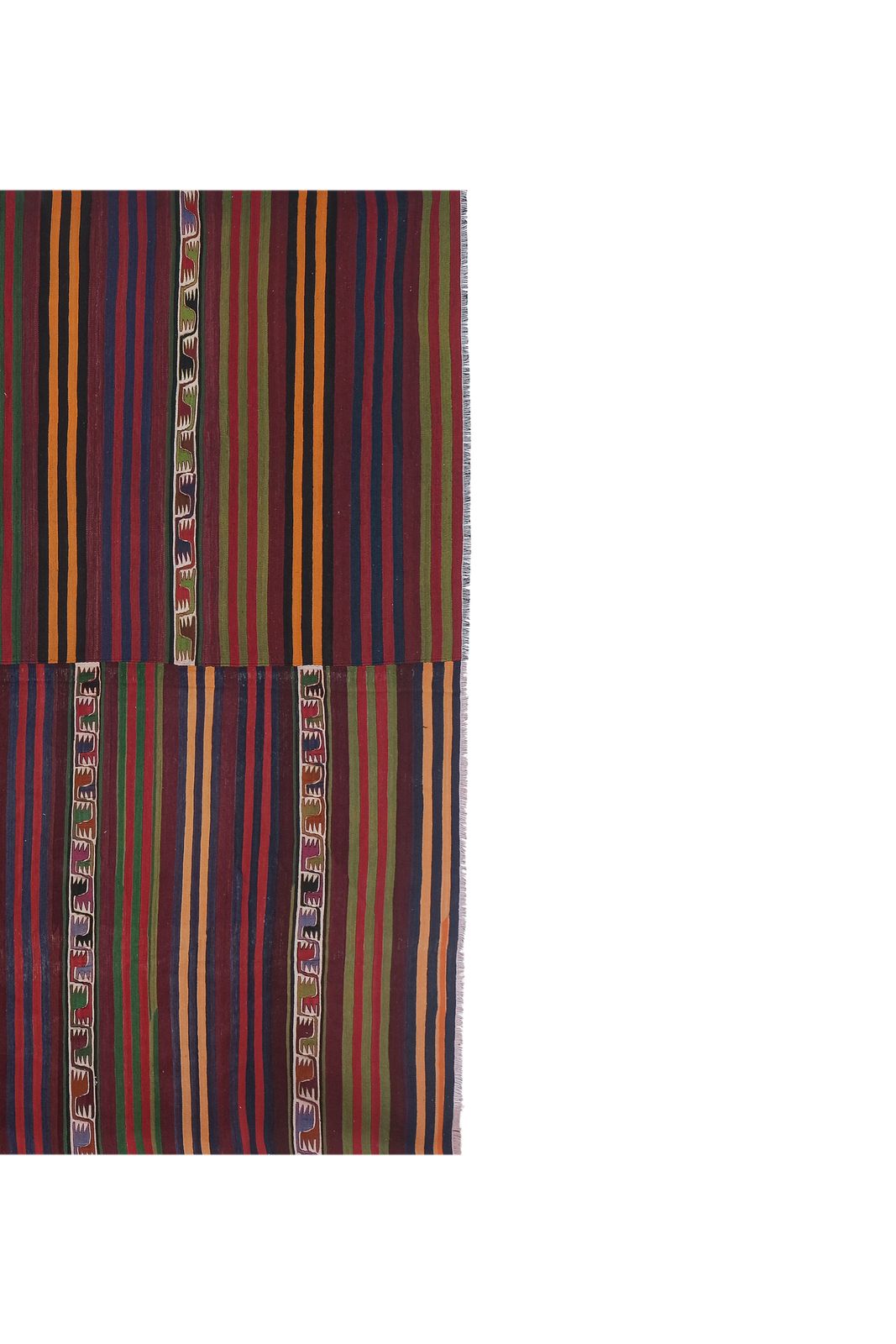 Mid 20th Century Wool Large Anatolian Kilim Rug 9'8'' X 12'9'' photo for sale