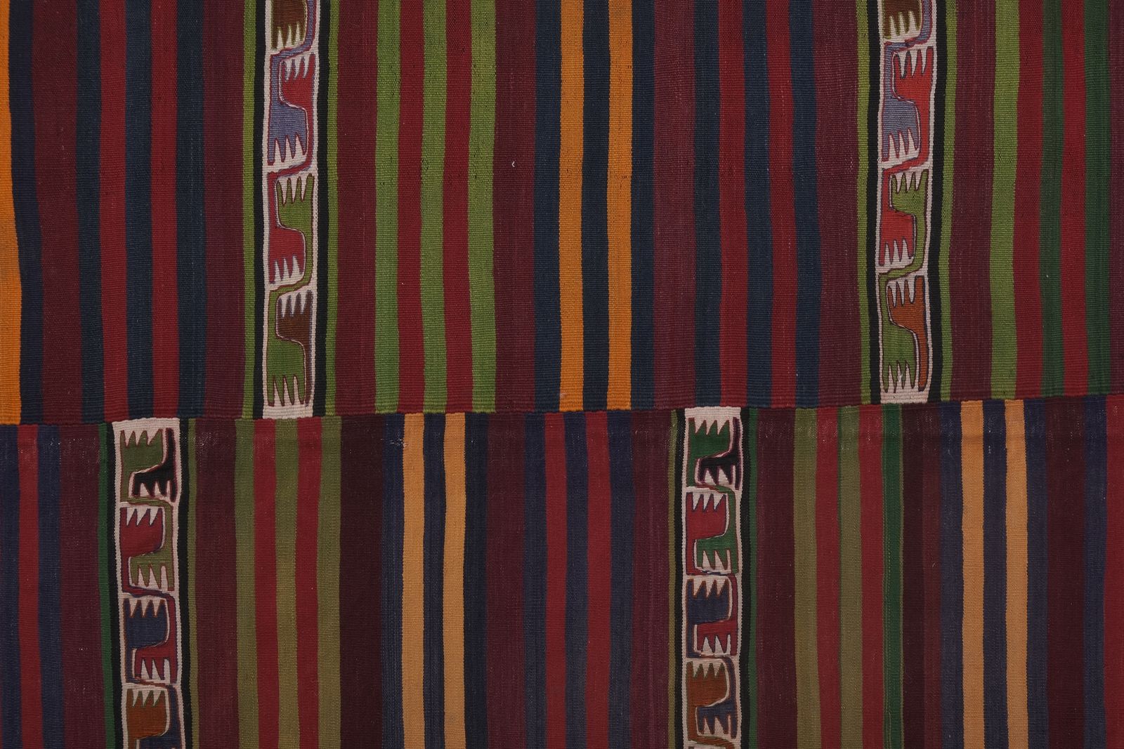 Mid 20th Century Wool Large Anatolian Kilim Rug 9'8'' X 12'9'' photo vinterior