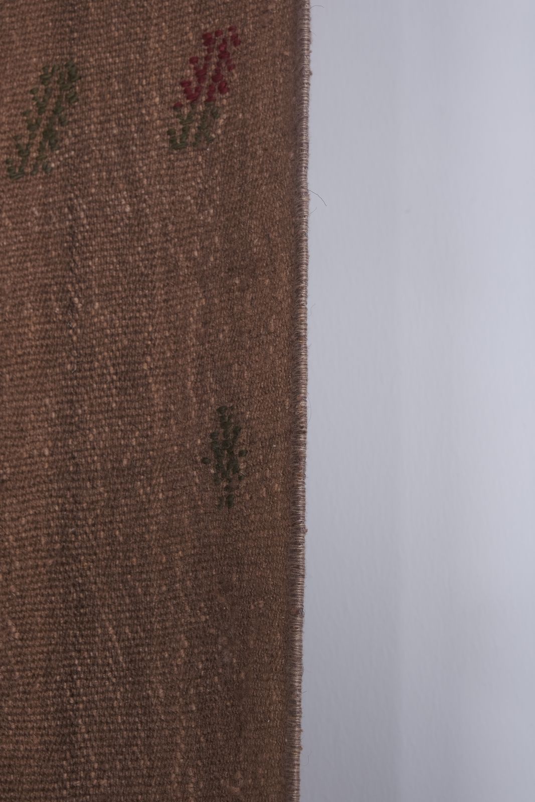 1970s Turkish Brown Kilim Runner 2'2'' X 16'4'' photo vinterior