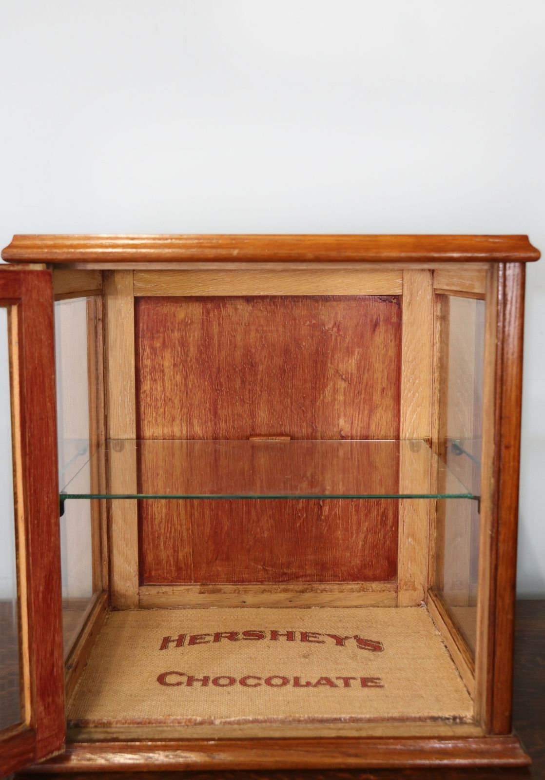 A Hershey’s Chocolate  Hardwood Framed Shop Counter Display Cabinet. photo buy