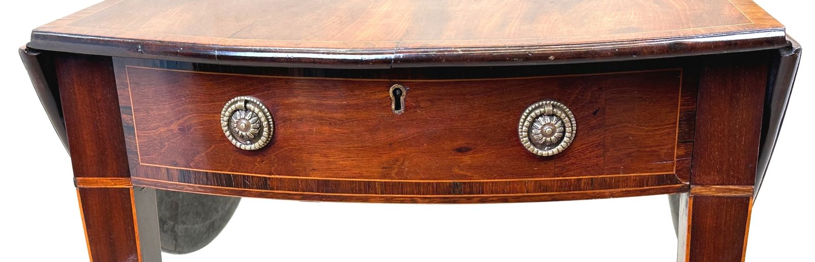 Antique Mahogany Oval Pembroke Table (England, Circa 1790) photo Furniture