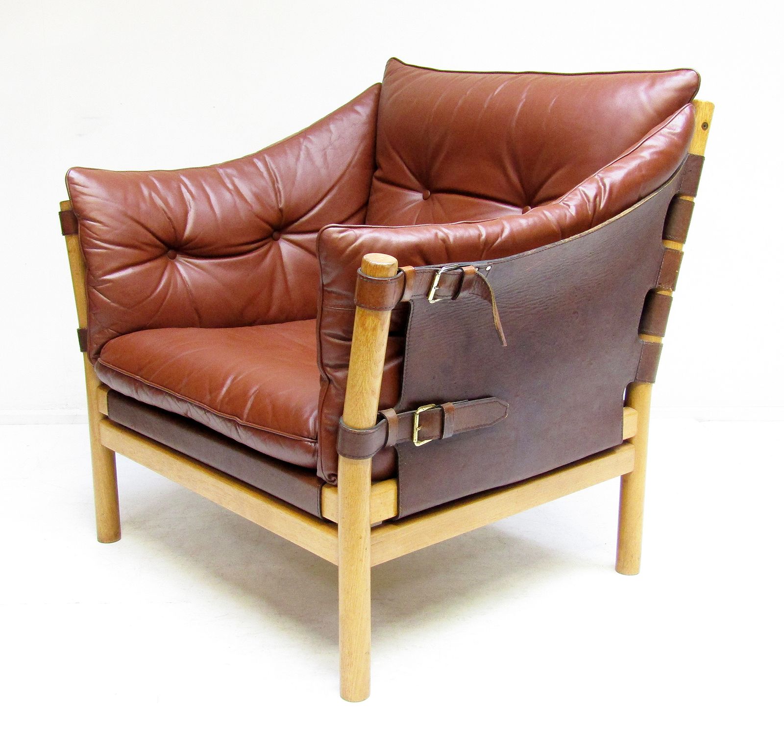 Swedish 1960s Ilona Lounge Chair In Leather By Arne Norell photo for sale