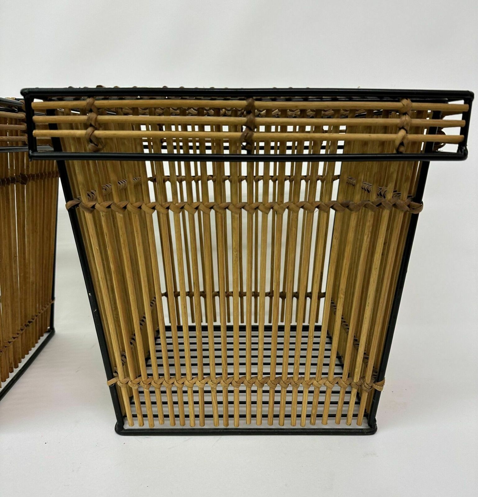 Set Of 2 Storage Baskets By Dirk Van Sliedregt For Rohé, Netherlands 1960s photo Home Decor