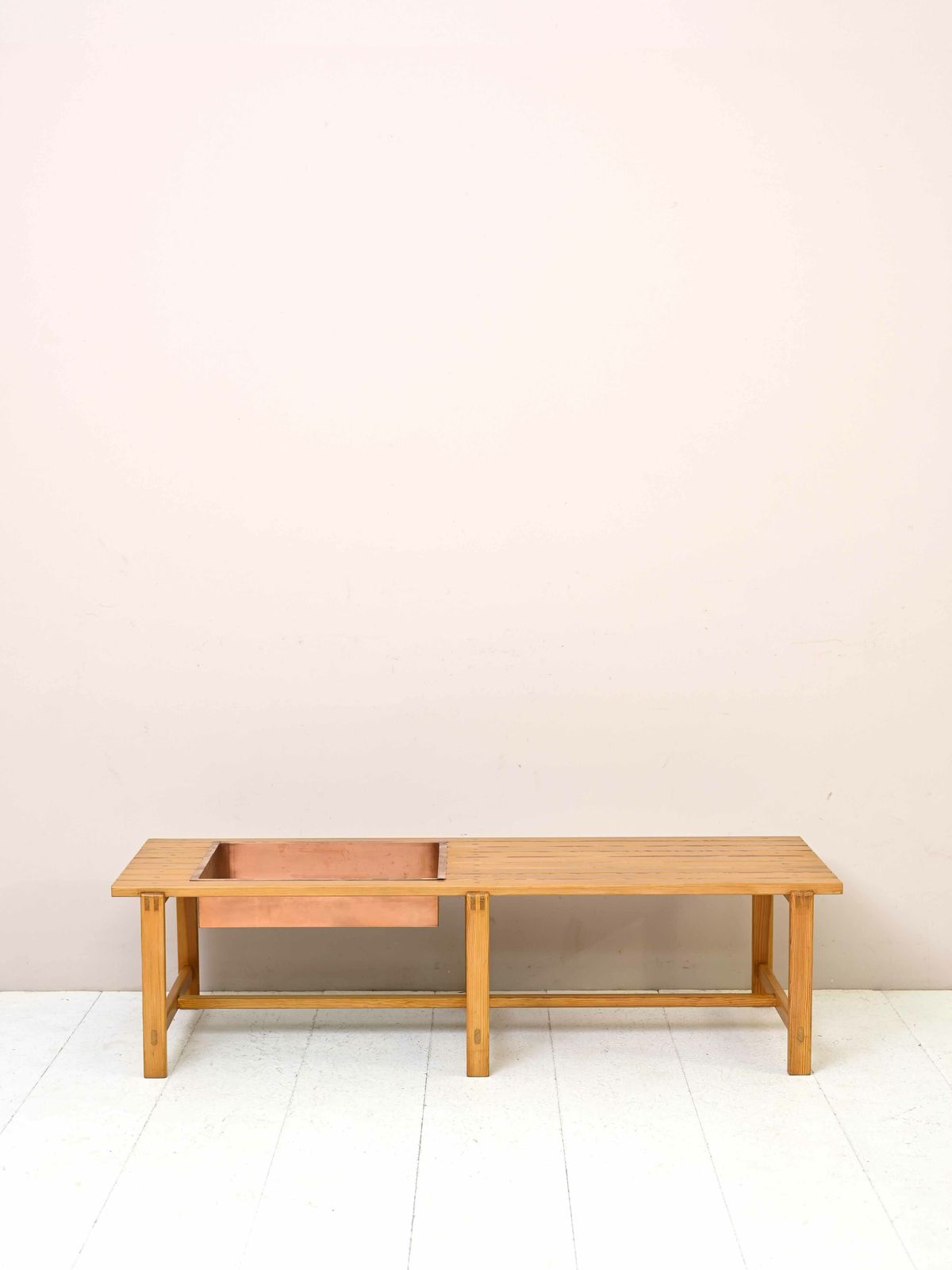 Scandinavian Bench With Planter photo furniture