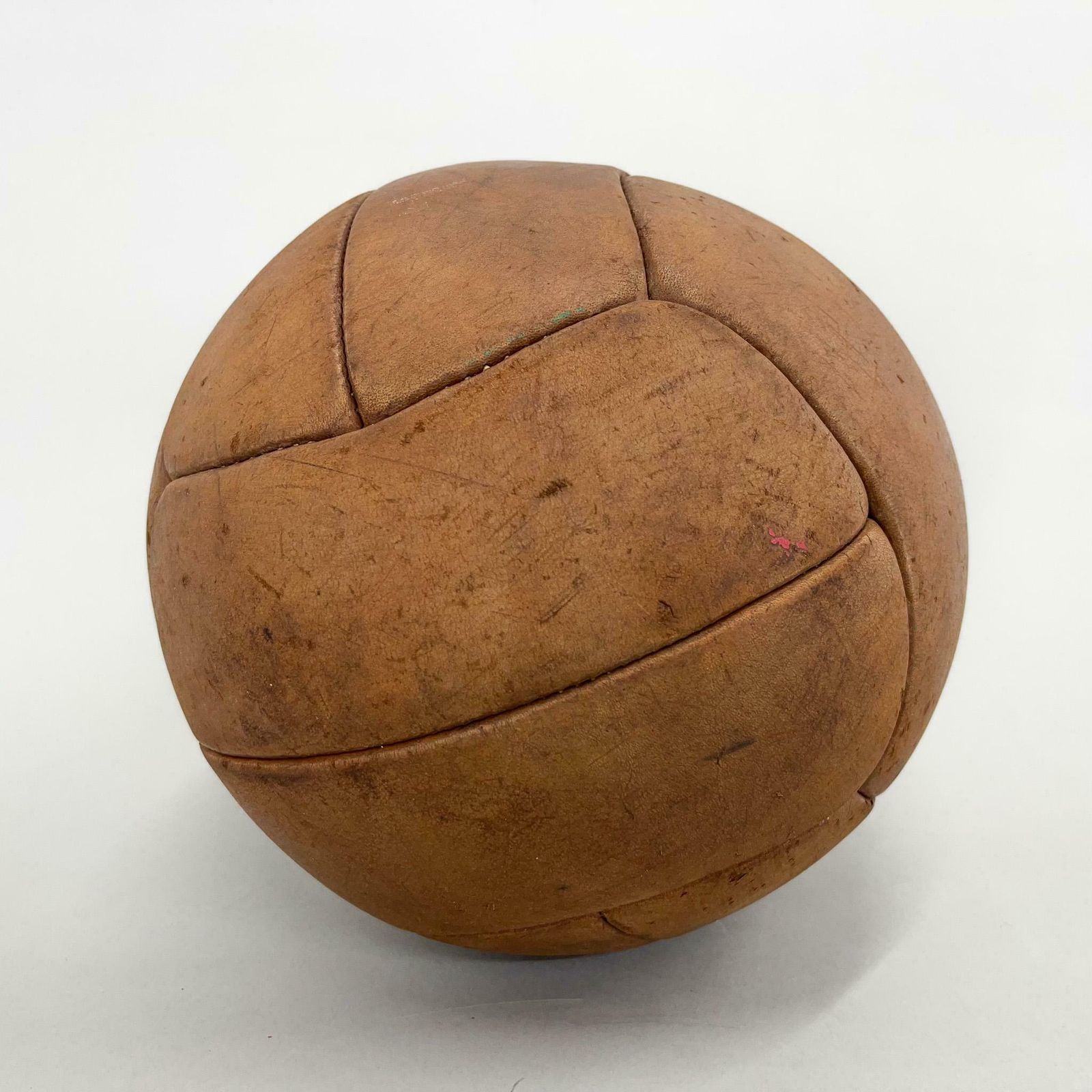 Vintage Brown Leather Medicine Ball, 1930's photo for sale