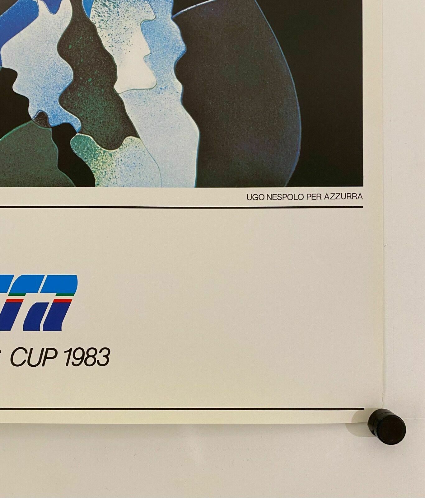 Ugo Nespolo, 1983   Azzurra   Original Advertising Vintage Poster photo buy