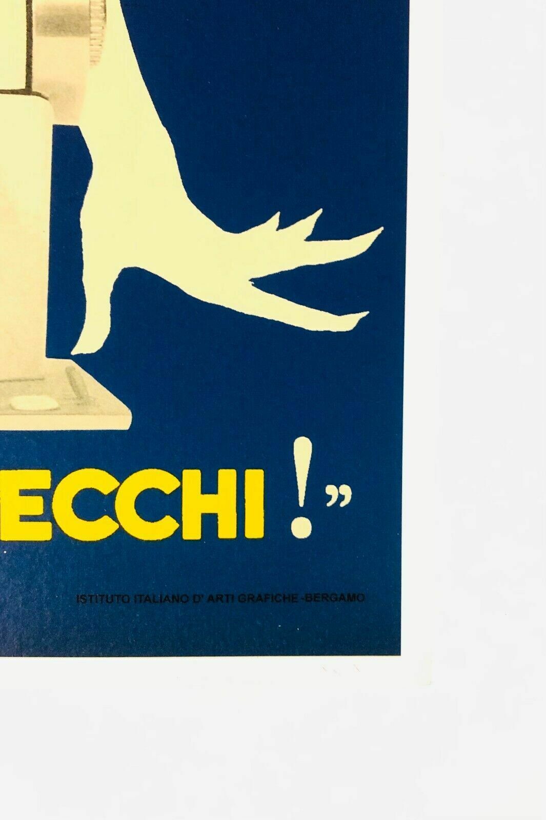 Jeanne Grignani, 80s   Necchi (Blu)   Original Affiche Linen Backed On Canvas photo vintage