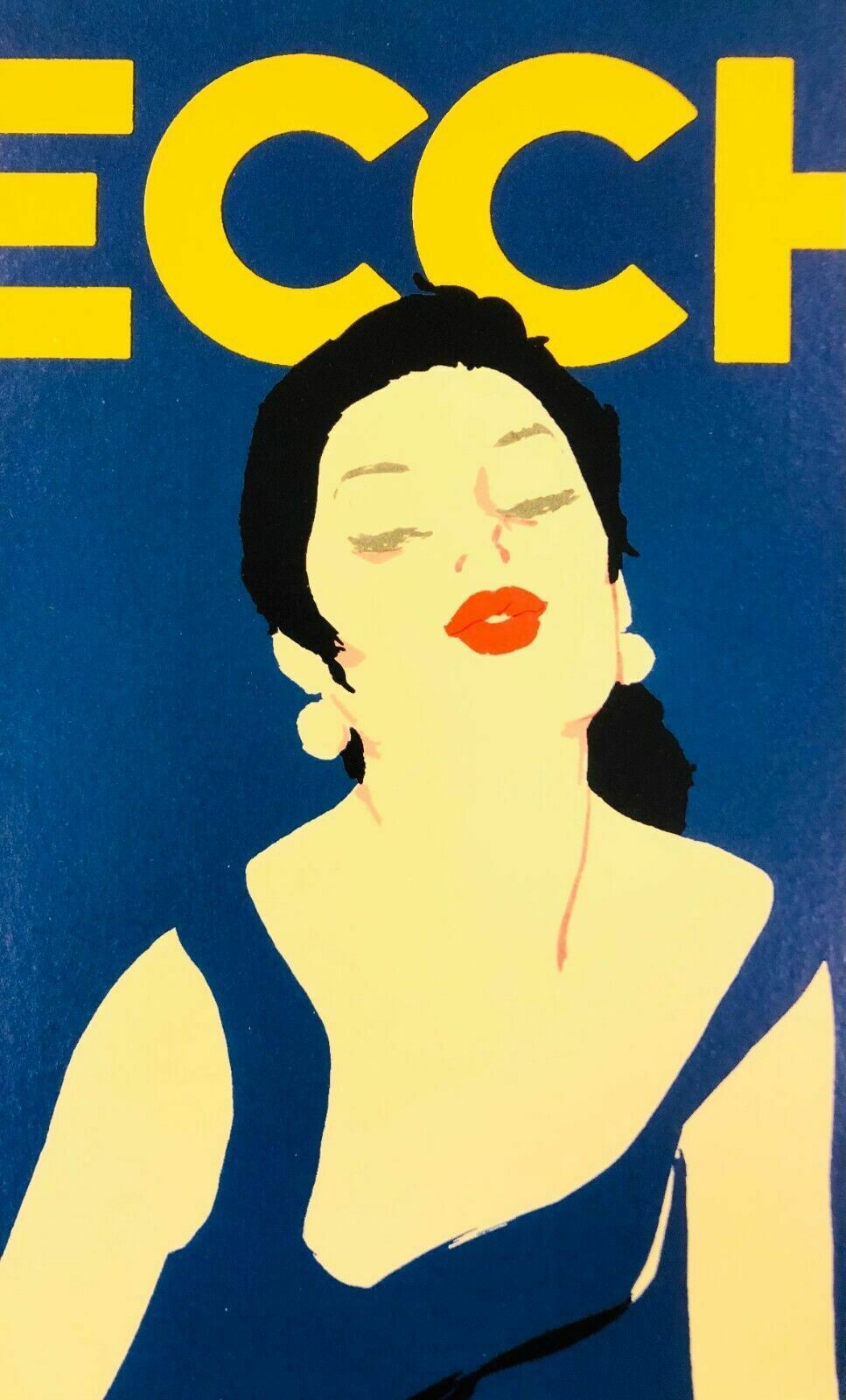 Art Jeanne Grignani, 80s   Necchi (Blu)   Original Affiche Linen Backed On Canvas photo